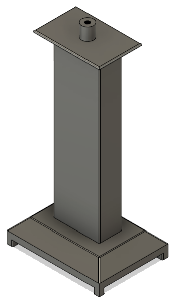 CAD render of the 3D printed modern lamp design in Fusion 360